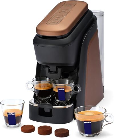 Lavazza Tabli Espresso Machine, works with 100% Coffee Tabs (Brown) | Single-serve espresso system. Tabli 100% Coffee Tabs compatibility. Easily brew an espresso, lungo, or double shot. in Saudi Arabia