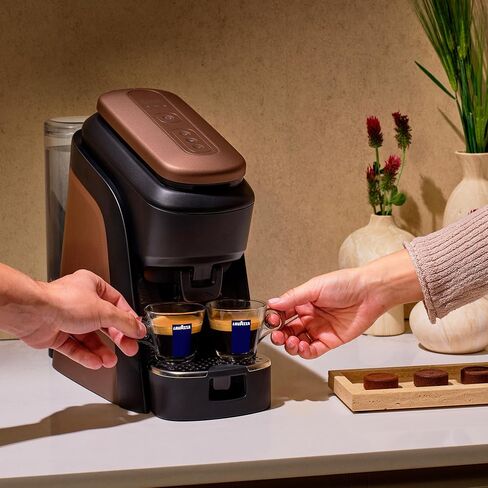 Lavazza Tabli Espresso Machine, works with 100% Coffee Tabs (Brown) | Single-serve espresso system. Tabli 100% Coffee Tabs compatibility. Easily brew an espresso, lungo, or double shot. in Saudi Arabia