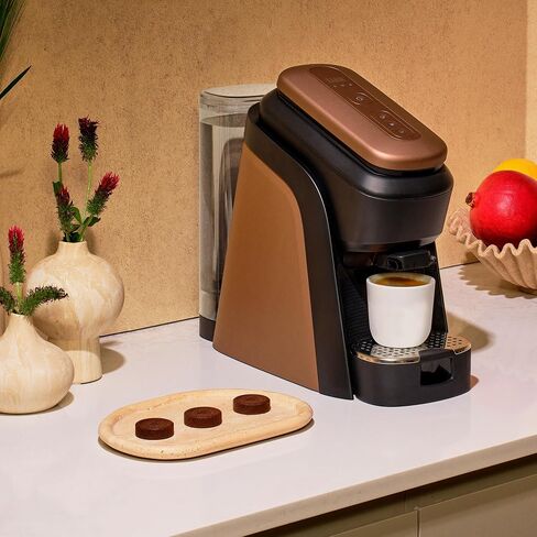 Lavazza Tabli Espresso Machine, works with 100% Coffee Tabs (Brown) | Single-serve espresso system. Tabli 100% Coffee Tabs compatibility. Easily brew an espresso, lungo, or double shot. in Saudi Arabia