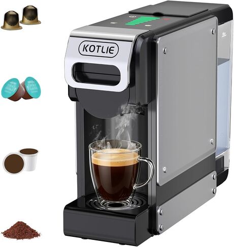 Single Serve Coffee Maker and Capsule Coffee Maker for K-*Cups, NE*S* Original, DG, and Ground Coffee. 34 Oz Removable Water Tank ,1400W , Ideal for RVs, Apartments, Kitchens, and Offices (ST-550) in Saudi Arabia