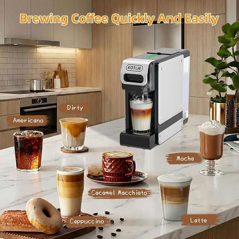 Single Serve Coffee Maker and Capsule Coffee Maker for K-*Cups, NE*S* Original, DG, and Ground Coffee. 34 Oz Removable Water Tank ,1400W , Ideal for RVs, Apartments, Kitchens, and Offices (ST-550) in Saudi Arabia