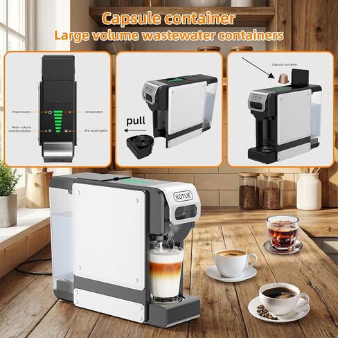 Single Serve Coffee Maker and Capsule Coffee Maker for K-*Cups, NE*S* Original, DG, and Ground Coffee. 34 Oz Removable Water Tank ,1400W , Ideal for RVs, Apartments, Kitchens, and Offices (ST-550) in Saudi Arabia