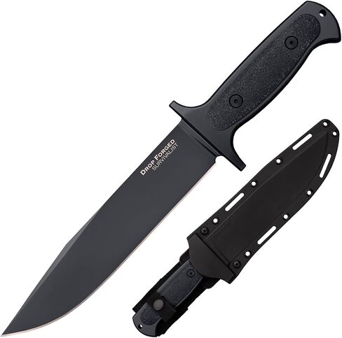 Cold Steel Drop Forged Battle Ring 2 3.5" 52100 High-Carbon Steel Fixed Blade EDC Tactical Hunting Utility Knife w/ 5.5" Ergonomic Handle, Internal Guard, Resistant Secure-Ex Sheath in Kuwait