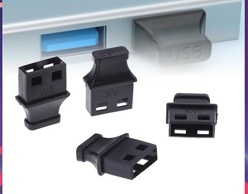 USB Dust Plug 30Pcs USB Port Plug Cover with Handle Anti-Dust Protector for Laptop Computer Socket Cap | Durable plastic dust plugs for unused USB-A ports. Easy grip handle design keeps laptop and PC sockets clean. in Saudi Arabia
