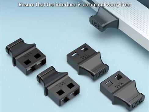 USB Dust Plug 30Pcs USB Port Plug Cover with Handle Anti-Dust Protector for Laptop Computer Socket Cap | Durable plastic dust plugs for unused USB-A ports. Easy grip handle design keeps laptop and PC sockets clean. in Saudi Arabia