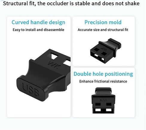 USB Dust Plug 30Pcs USB Port Plug Cover with Handle Anti-Dust Protector for Laptop Computer Socket Cap | Durable plastic dust plugs for unused USB-A ports. Easy grip handle design keeps laptop and PC sockets clean. in Saudi Arabia