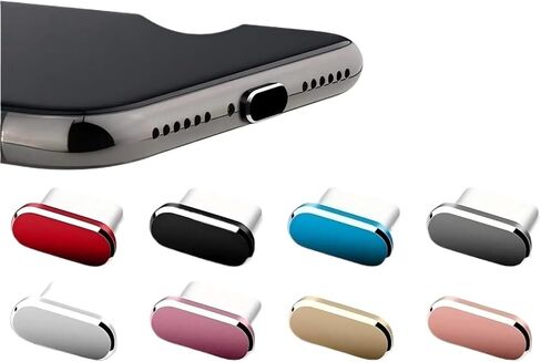 USB Dust Plug 30pcs Type-C Dust Plug Set Aluminum Plastic Charging Port Protector Caps with Pouch | 8 stylish colors, durable aluminum & plastic, easy to use, keeps ports dust-free, includes storage pouch.(Blue) in Saudi Arabia