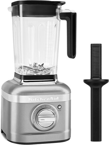 KitchenAid K400 Variable Speed Blender w/Tamper, KSB4028, Contour SIlver | Preset Recipe Programs: Ice Crush, Icy Drinks, and Smoothie, 5-speed variable speed dial, Intelli-Speed Motor Control in Saudi Arabia