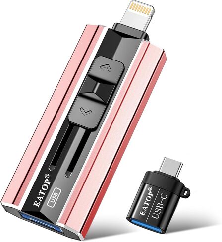 EATOP 512GB Flash Drive Intended for iPhone iPad, USB Photo Stick for Photo & Video Backup, External Phone Memory Storage, No App Required, Compatible with iOS, Android & PC, Purple in Saudi Arabia