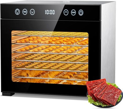 PSIIDAN Food Dehydrator Machine, 8-Tray 650W Stainless Steel | Dehydrator with Adjustable Timer & Temp, Overheat Protection, Quiet Meat Dehydrator for Jerky, Fruit, Herbs, Dog Treats in Saudi Arabia