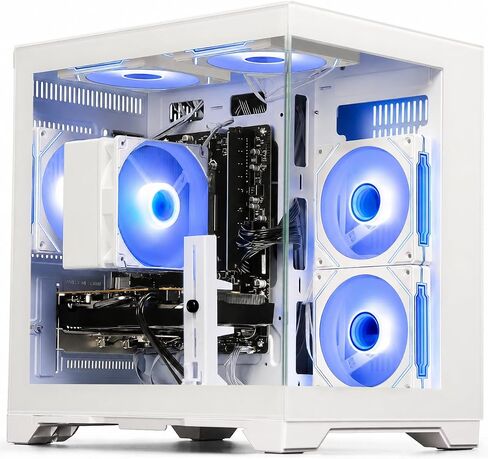 LXZ Gaming PC Desktop Ryzen 5 4500 RTX 3050 6GB 16GB RAM 512GB SSD WiFi 6 | 1080P Gaming, Ray Tracing & DLSS, Tower PC For Gaming, Streaming, Home Office, Photoshop, Coding in Saudi Arabia