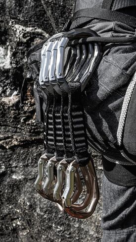 Grivel Sport Stealth Sport Climbing Quickdraw | CE & UIAA Certified | Stealth Straight-Gate Carabiner & Stealth Bent-Gate Carabiner in Saudi Arabia