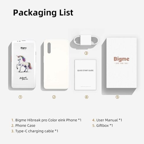 Bigme HiBreak Pro Color 6.13" ePaper E-Ink Phone with Fingerprint Unlock, NFC, 8GB+256GB, eBook Readers Android E Ink eReader Mobile Phone with Android 14, 5G Dual SIM, 300PPI, Long Battery Life White in Saudi Arabia
