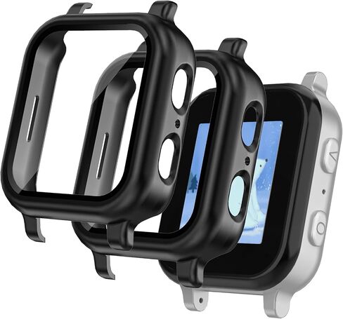 Compatible for Gabb Watch 3/3e Screen Protector Case Cover-Black+Clear+Blue | (NOT for Gabb Watch 2/1)Hard PC Protective Case with Tempered Glass Accessories for Gabb 3/3e Accessories, Anti-Scratch in Saudi Arabia