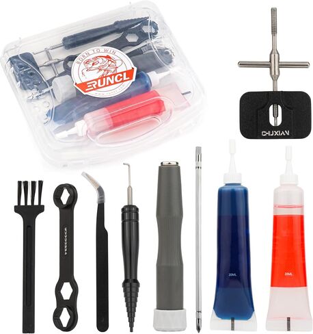 RUNCL 8-in-1 Fishing Reel Repair Kit – Bearing Puller, Magnetic Screwdriver, Wrench, Tweezers, Complete Reel Care Accessories – for Spinning & Baitcasting Reels in Kuwait
