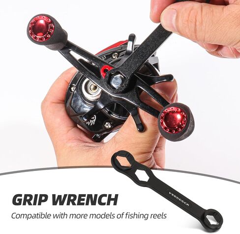 RUNCL 8-in-1 Fishing Reel Repair Kit – Bearing Puller, Magnetic Screwdriver, Wrench, Tweezers, Complete Reel Care Accessories – for Spinning & Baitcasting Reels in Kuwait
