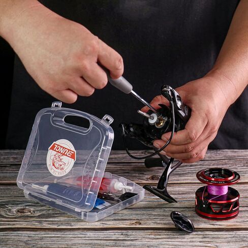RUNCL 8-in-1 Fishing Reel Repair Kit – Bearing Puller, Magnetic Screwdriver, Wrench, Tweezers, Complete Reel Care Accessories – for Spinning & Baitcasting Reels in Kuwait