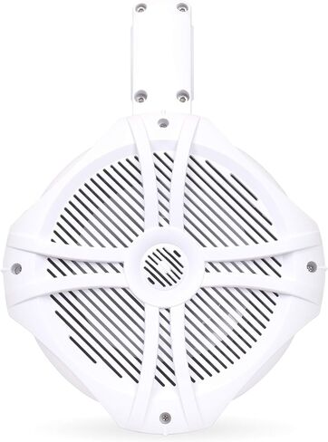 BELVA BWT8LED 600W Peak (300W RMS) 8 بوصات مكبرات صوت برج بحري أبيض | مع إضاءة LED متعددة الألوان وجهاز تحكم عن بعد للقوارب/ATV/UTV/الدراجات النارية/SxS/عربة الجولف in Kuwait