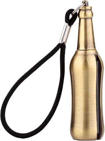 Permanent Match Keychain, Waterproof Matchstick Fire Starters Portable Camping Lighter with Flint Metal Matchstick for Outdoor Emergency Survival Camping (Gold) in Saudi Arabia
