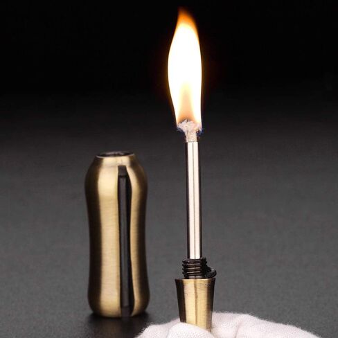Permanent Match Keychain, Waterproof Matchstick Fire Starters Portable Camping Lighter with Flint Metal Matchstick for Outdoor Emergency Survival Camping (Gold) in Saudi Arabia
