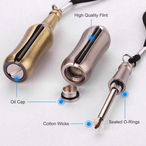 Permanent Match Keychain, Waterproof Matchstick Fire Starters Portable Camping Lighter with Flint Metal Matchstick for Outdoor Emergency Survival Camping (Gold) in Saudi Arabia