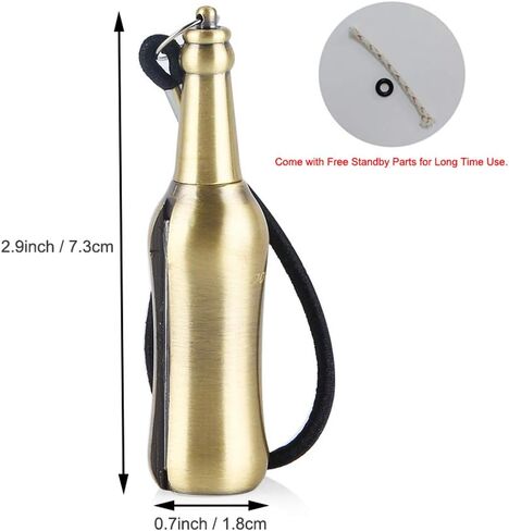 Permanent Match Keychain, Waterproof Matchstick Fire Starters Portable Camping Lighter with Flint Metal Matchstick for Outdoor Emergency Survival Camping (Gold) in Saudi Arabia