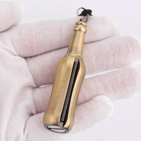 Permanent Match Keychain, Waterproof Matchstick Fire Starters Portable Camping Lighter with Flint Metal Matchstick for Outdoor Emergency Survival Camping (Gold) in Saudi Arabia