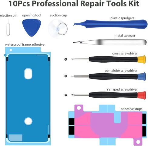 [23000 مللي أمبير] بطارية لهاتف iPhone 12 Pro Max، بطارية بديلة ليثيوم بوليمر بسعة 2026 دورة 0 لهواتف iPhone 12 Pro Max موديلات A2410، A2411، A2412، A2342 مع مجموعة أدوات إصلاح احترافية كاملة in Kuwait