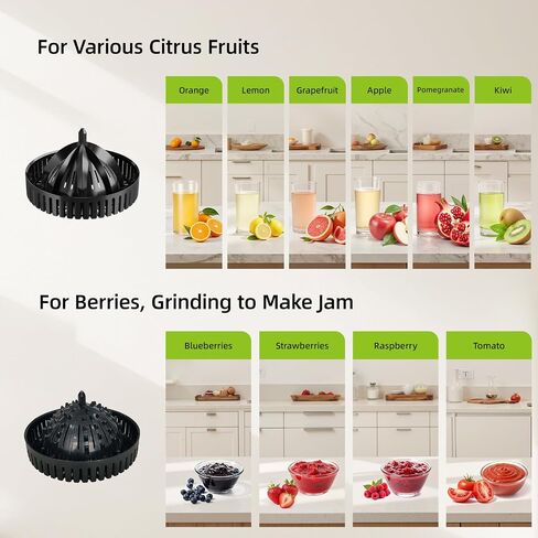 Keerain Electric Citrus Juicer with 2 Cones, Automatic Orange Juicer Machine, One-Touch Operation, High Juice Yield, Easy to Clean, Compact Juicer for Orange, Lemon, Grapefruit, Watermelon & More | Automatic Orange Juicer Machine, One-Touch Operation, Hig in Saudi Arabia