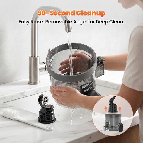 TechRise 3-in-1 Cold Press Juicer, 6" Wide Feed Chute Juicer Machines | Slow Masticating, Whole fruits & Veggies, Makes Sorbet & Nut Milk, BPA-free, Easy to Clean for Busy Mornings, Space Silver in Saudi Arabia