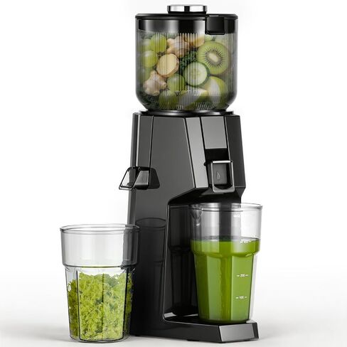 AAOBOSI Juicer Machines, Cold Press Juicer with 5.8" Wide Feed Chute Black | Slow Masticating Juicer, High Juice Yield, Easy to Clean, Quiet Operation,Space-saving For Whole Fruits & Vegetables in Saudi Arabia