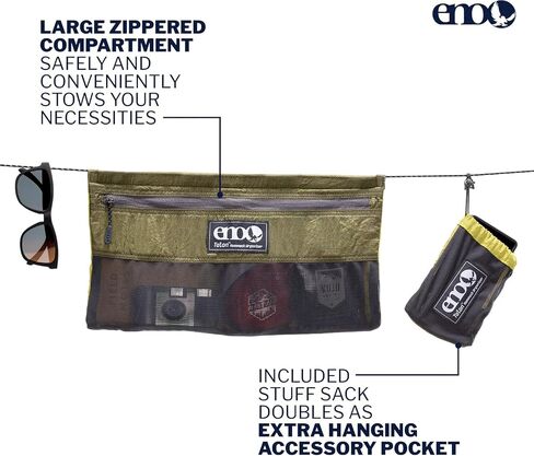ENO Talon Hammock Organizer - Hanging Organizer for Camping & Backpacking Hammocks - Organizer Bag for Water Bottles, Travel Essentials, and Hiking Essentials in Kuwait
