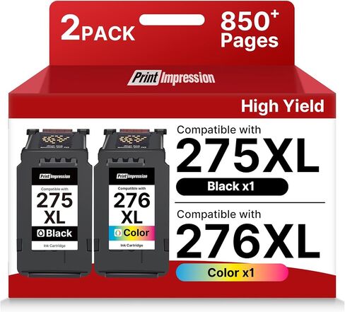 PG-275XL/CL-276XL Ink Cartridge Combo Pack Replacement(2 Pack) | for Canon 275 and 276 Ink Cartridges for TR4722 TS3720 TS3722 TR4700 TR4720 TS3700 TS3522 TS3520 TS3500 TR4723 TR4725 in Saudi Arabia