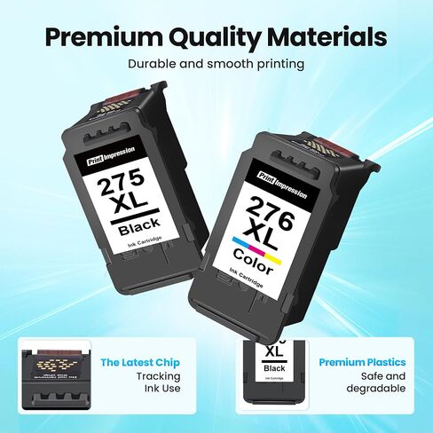 PG-275XL/CL-276XL Ink Cartridge Combo Pack Replacement(2 Pack) | for Canon 275 and 276 Ink Cartridges for TR4722 TS3720 TS3722 TR4700 TR4720 TS3700 TS3522 TS3520 TS3500 TR4723 TR4725 in Saudi Arabia