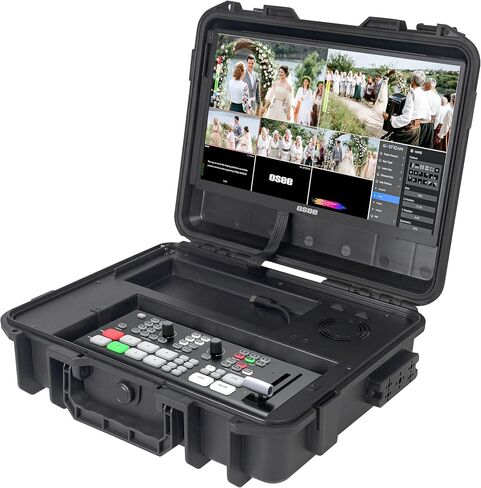 Osee GoStream Duet Kit All in One Pro Live Streaming Multi-Camera Video Mixer Switcher Recorder Player Kit 4 HDMI&SDI in USB-C I/O with 14 Inch Monitor Built-in DC-to-Type C Cable NDI(Free Activated) in Saudi Arabia