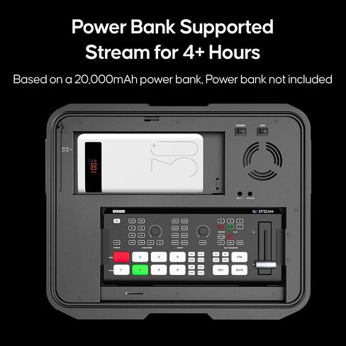 Osee GoStream Duet Kit All in One Pro Live Streaming Multi-Camera Video Mixer Switcher Recorder Player Kit 4 HDMI&SDI in USB-C I/O with 14 Inch Monitor Built-in DC-to-Type C Cable NDI(Free Activated) in Saudi Arabia