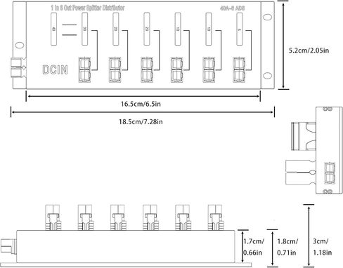 6 Out Power Pole Distribution Block Power Splitter Distributor Source Strip | 1 in 6 out Connector Power Divider Power Board 40Amp in Saudi Arabia