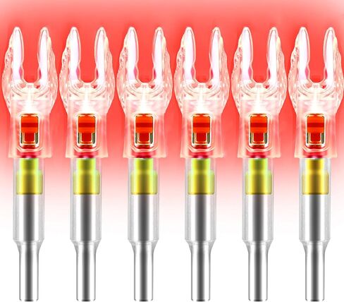 6 Pack X Lighted Nocks for Arrows with .204 .233 .244 .246 Inside Diameter with H, S, GT Bushings High Visibility Lighted Arrow Nocks in Saudi Arabia