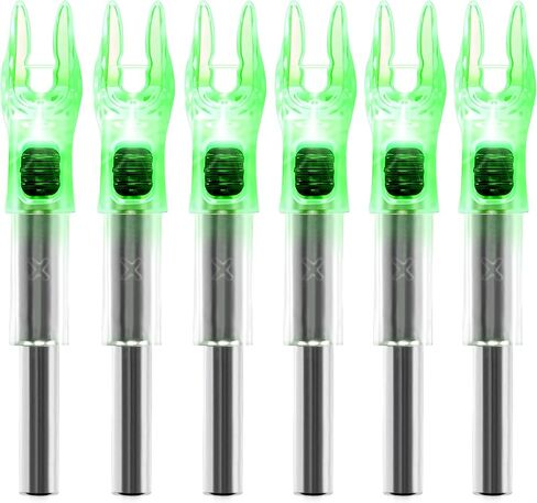 6PCS X Lighted Nocks for Arrows with .204 .233 .244 .246 Inside Diameter with H, S, GT Bushings High-Visibility Lighted Arrow Nocks in Saudi Arabia