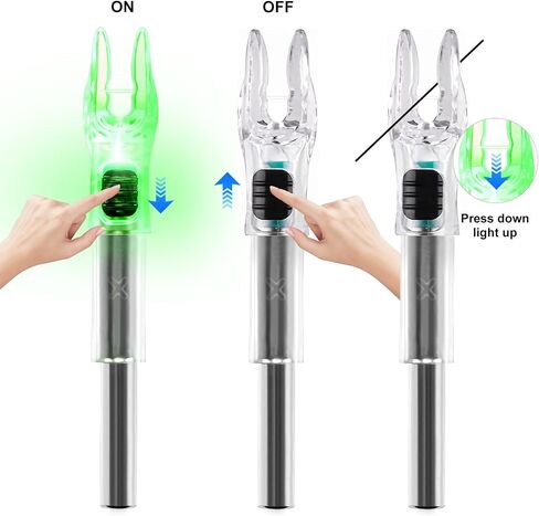 6PCS X Lighted Nocks for Arrows with .204 .233 .244 .246 Inside Diameter with H, S, GT Bushings High-Visibility Lighted Arrow Nocks in Saudi Arabia