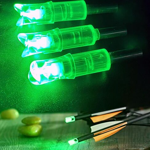 sntxmy 6PCS Lighted Nocks for Crossbow Arrows, with 0.285/0.297/0.300/0.305 in Adapter, Bushings with ON/Off Switch LED Arrow Nocks in Saudi Arabia