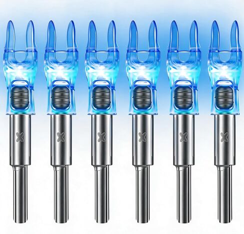 6PCS X Lighted Nocks for Arrows with .204 .233 .244 .246 ID with ON/Off Switch with H, S, GT Bushings High-Visibility Lighted Arrow Nocks in Saudi Arabia