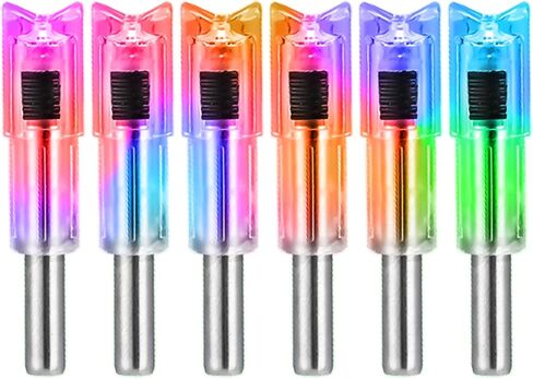 DEEPOWER Lighted Nocks for Crossbow Bolts 6-Pack Arrow Nocks for .300"/7.62mm Inside Diameter with ON/Off Switch Archery Nocks for Archery Hunting in Saudi Arabia