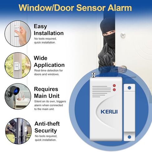 WiFi Security Alarm System Kit-Wireless 120db Loud Weatherproof Siren Horn with Remote Control&Motion Sensor Alarm Home Hotel Garage Shop Burglar Alarm System in Saudi Arabia