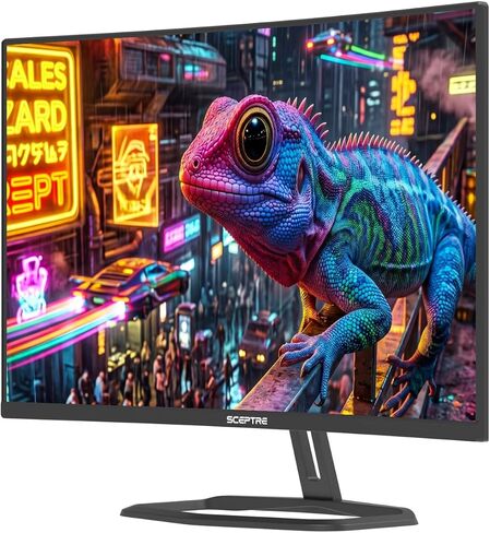 New! Sceptre Curved 32 inch Prime Gaming Monitor 1080p 1500R 110% sRGB HDMI X2 up to 240Hz, DisplayPort X2 up to 260Hz FreeSync Premium 1ms Build-in Speakers, Machine Black 2027 (C325B-FW260D.A1) in Saudi Arabia