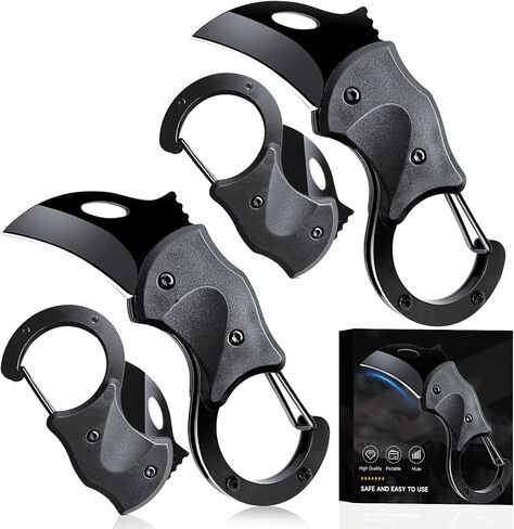 2 Pack 1.34" Folding Pocket Knives, Keychain EDC Box Cutters for Daily Use | Ultra-compact lightweight build, folds to a slim profile, fits seamlessly in pockets, purses and tool pouches. in Saudi Arabia
