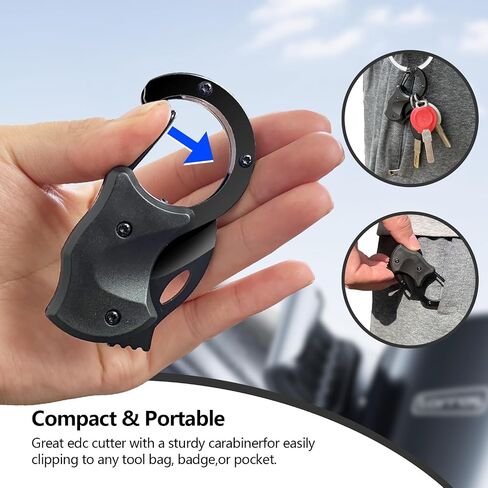 2 Pack 1.34" Folding Pocket Knives, Keychain EDC Box Cutters for Daily Use | Ultra-compact lightweight build, folds to a slim profile, fits seamlessly in pockets, purses and tool pouches. in Saudi Arabia