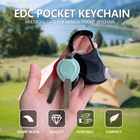 2 Pack 1.34" Folding Pocket Knives, Keychain EDC Box Cutters for Daily Use | Ultra-compact lightweight build, folds to a slim profile, fits seamlessly in pockets, purses and tool pouches. in Saudi Arabia