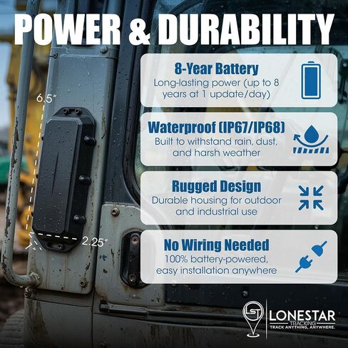 Lonestar Tracking Barra GPS Tracker for Vehicles, IP68 Waterproof, 4G/5G | Waterproof GPS Tracker for Vehicles, Trailers, Assets with Tamper Alerts, Long Battery Life, and Real-Time Location Tracking. in Saudi Arabia