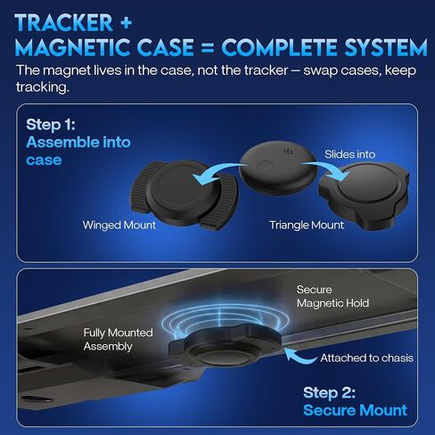 Car Tracker Device No Subscription 2 Pack, Magnetic GPS Tracker for Vehicles No Monthly Fee, Android iOS Dual System Compatible Find My Find Hub, Hidden Bluetooth Locator, AirTag Alternative Android in Saudi Arabia